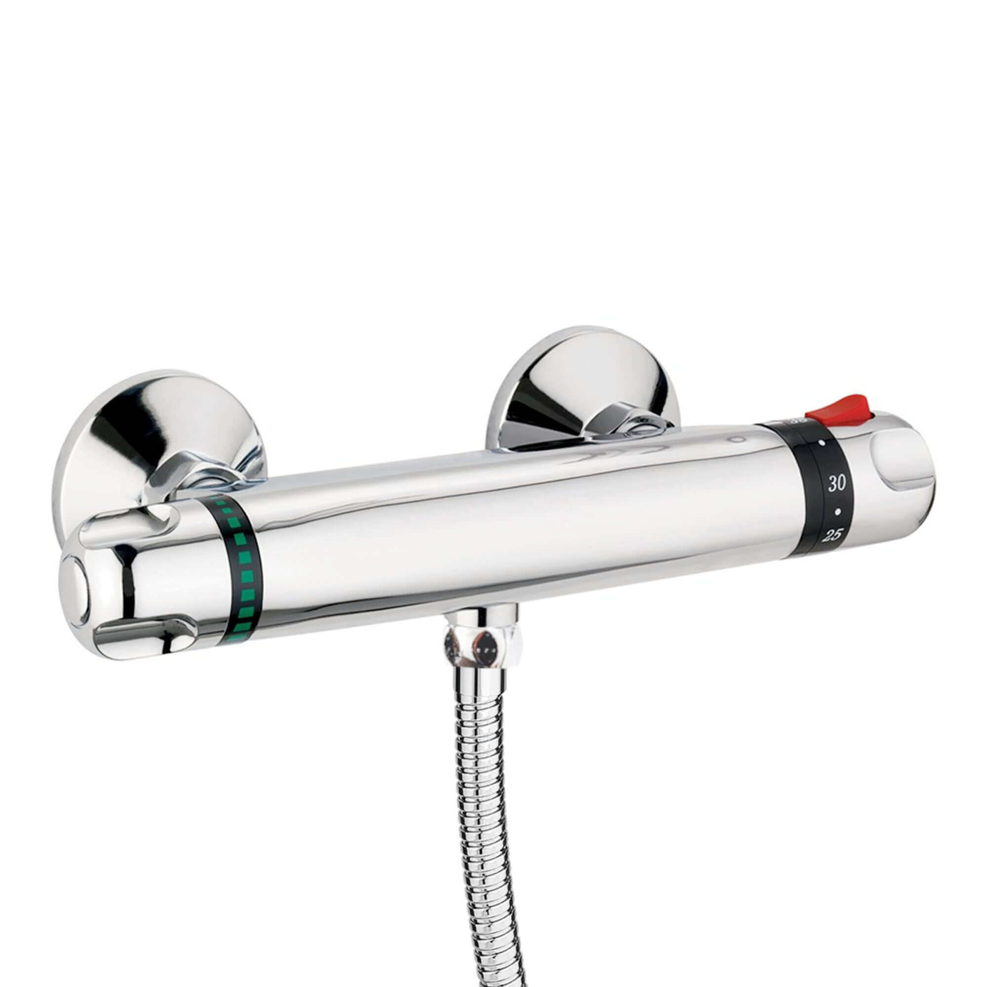 Buy Luna standard thermostatic bar shower valve bottom outlet - chrome Online UK | HOUSE OF ENKI